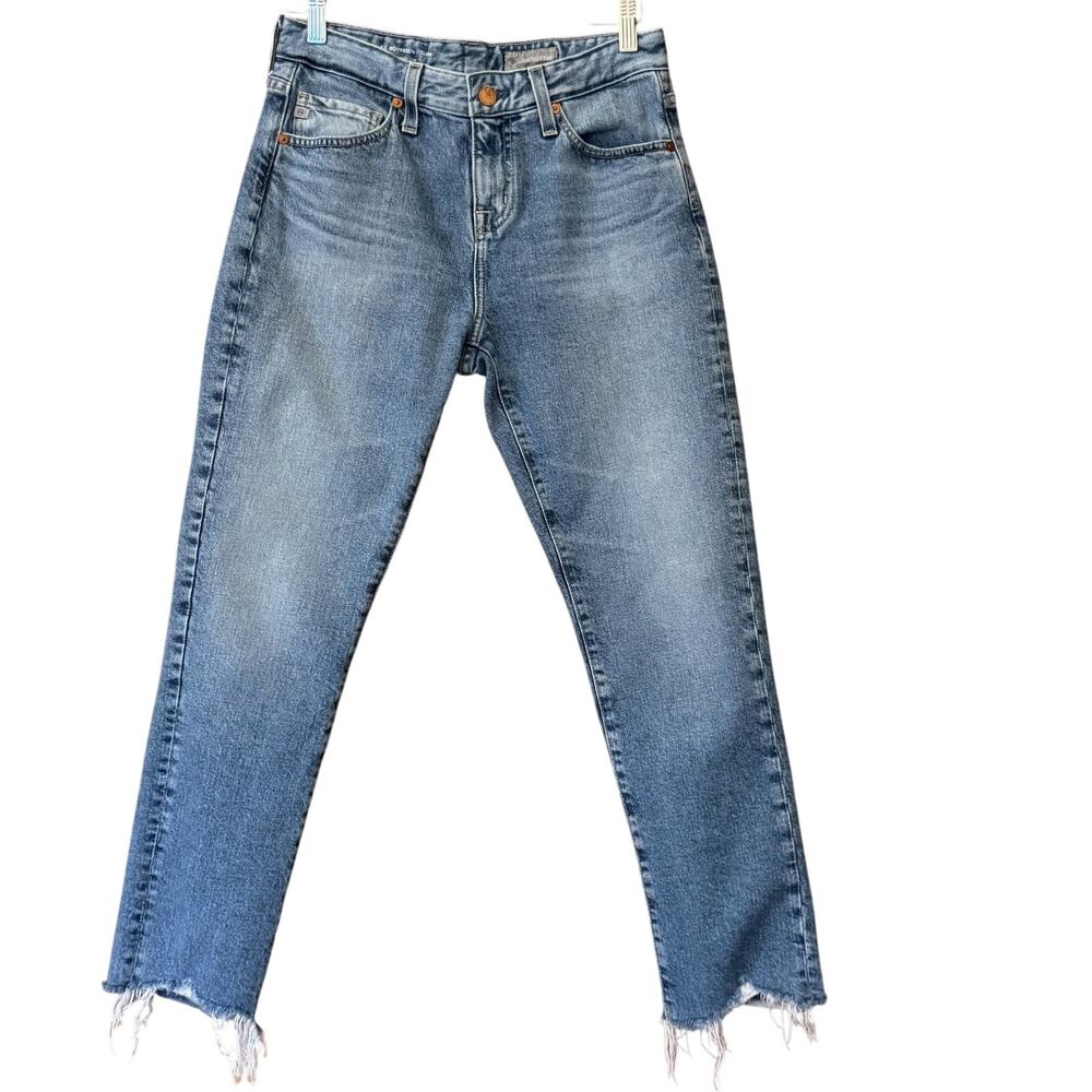 AG Jeans Ex-Boyfriend Slouchy Slim Raw Hem Jeans Medium Wash Size 25